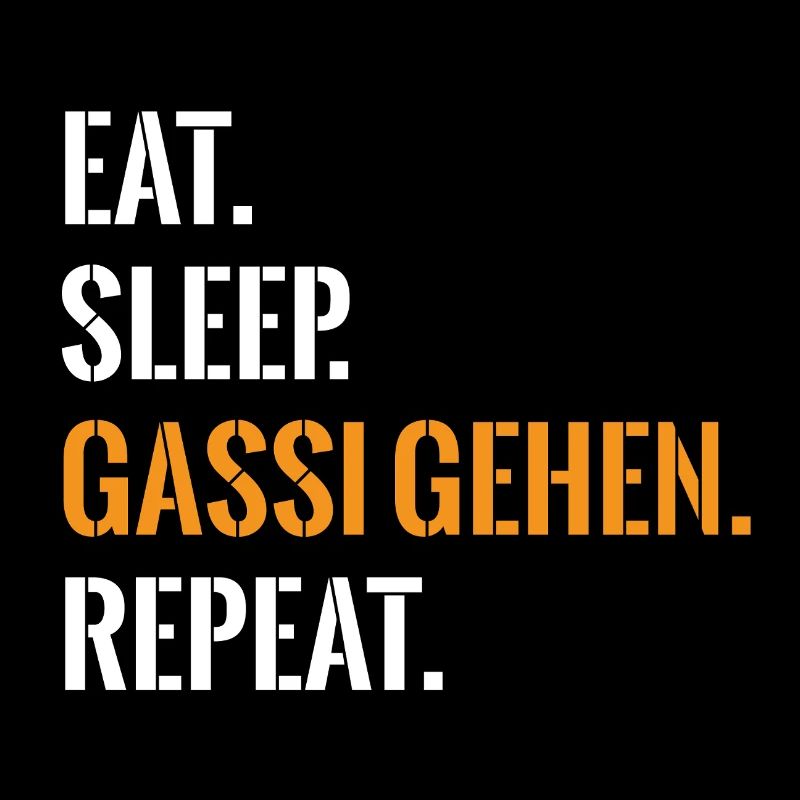Hundefans Essen Schlafen Gassi Gehen Repeat