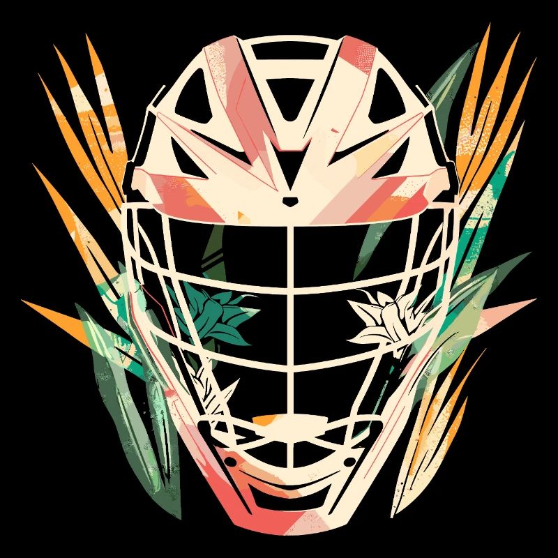Casque de crosse dessin animé