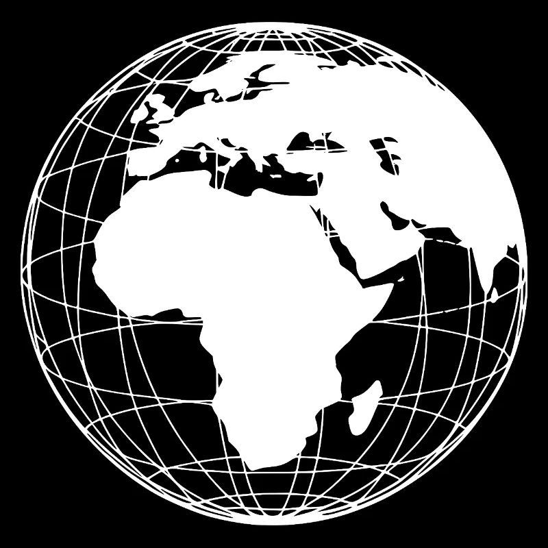 Globe Earth Modern Minimalist - Blanc