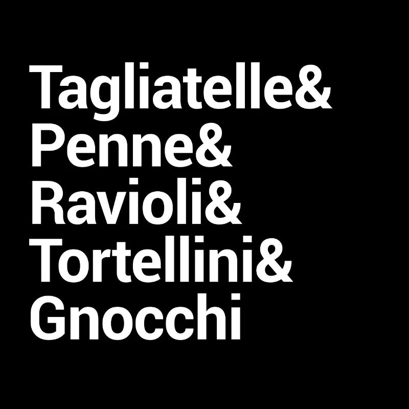 Pasta Culinary Typography Design