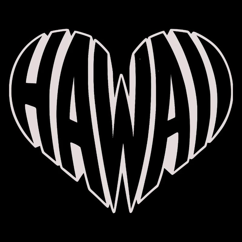 Hawaii, Hawaii Angular Heart Typo