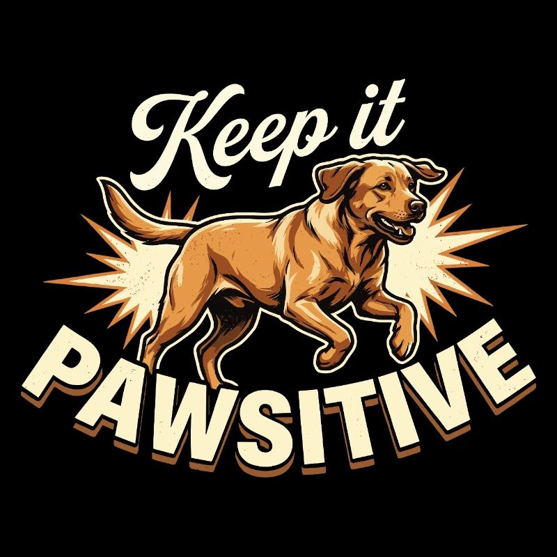 Keep it Pawsitive Foxred Labrador Retro