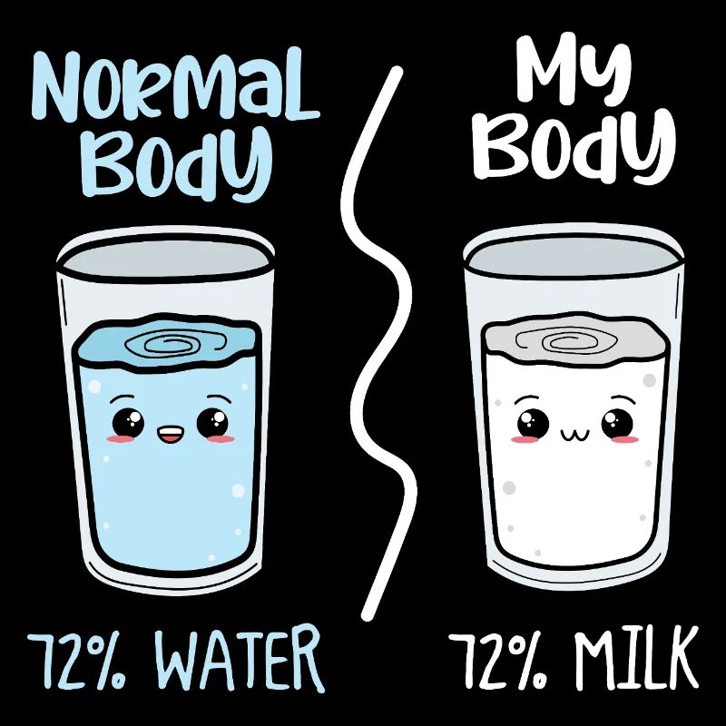 Pas de corps normal : eau vs lait