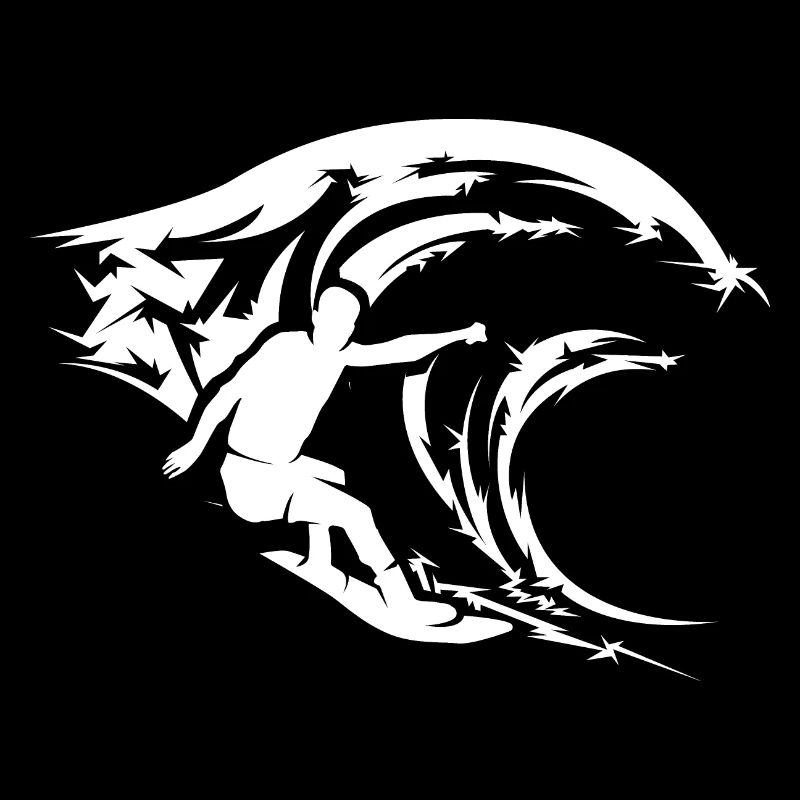 Surf Vagues Eau Mer Symbole Surfeur Icône