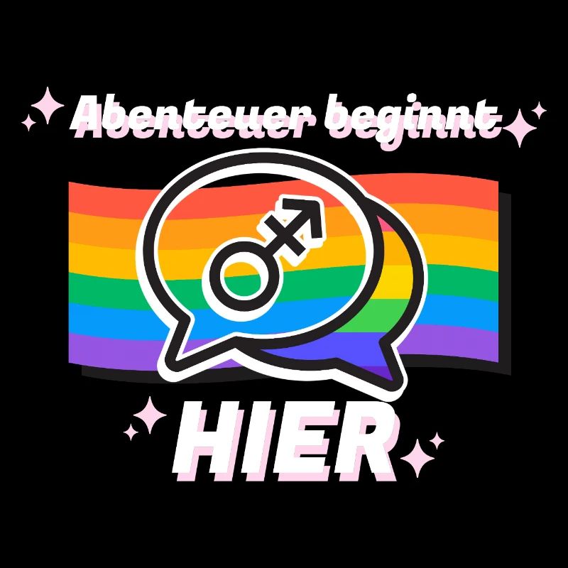 Abenteuer beginnt hier Pride Symbol