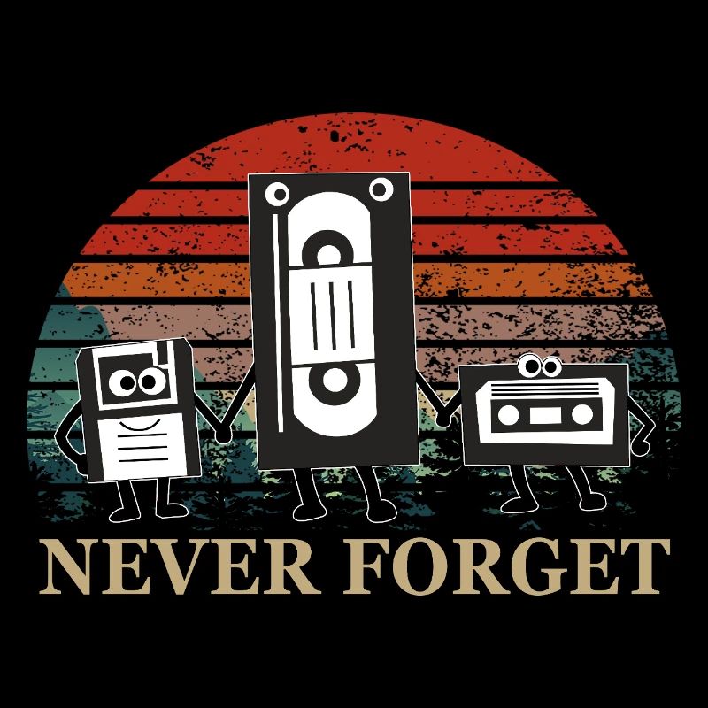 Trio de cassettes rétro avec thème Never Forget