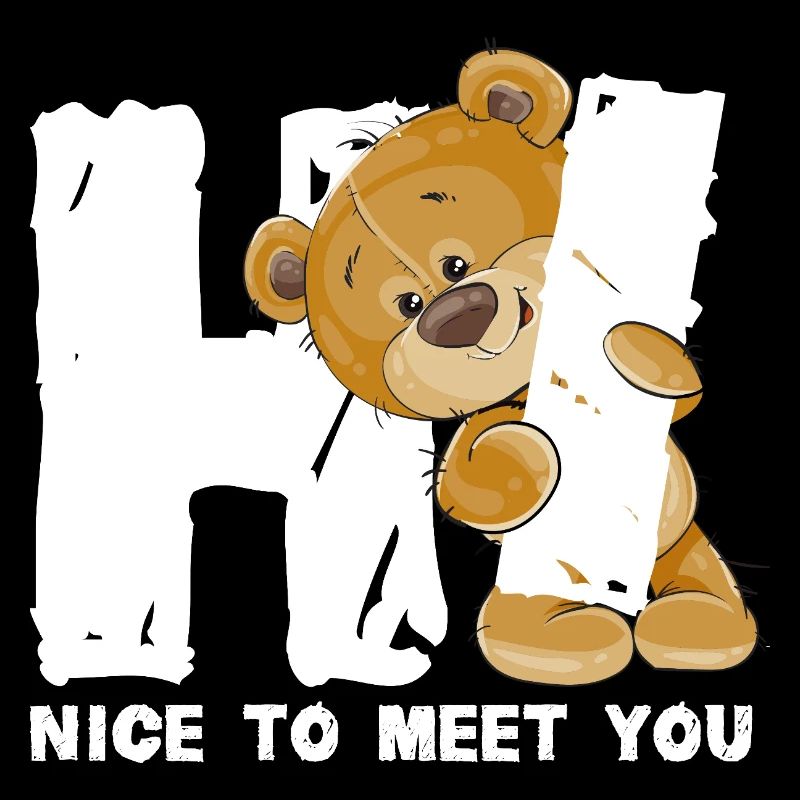 Ours en peluche mignon salutation dicton anglais