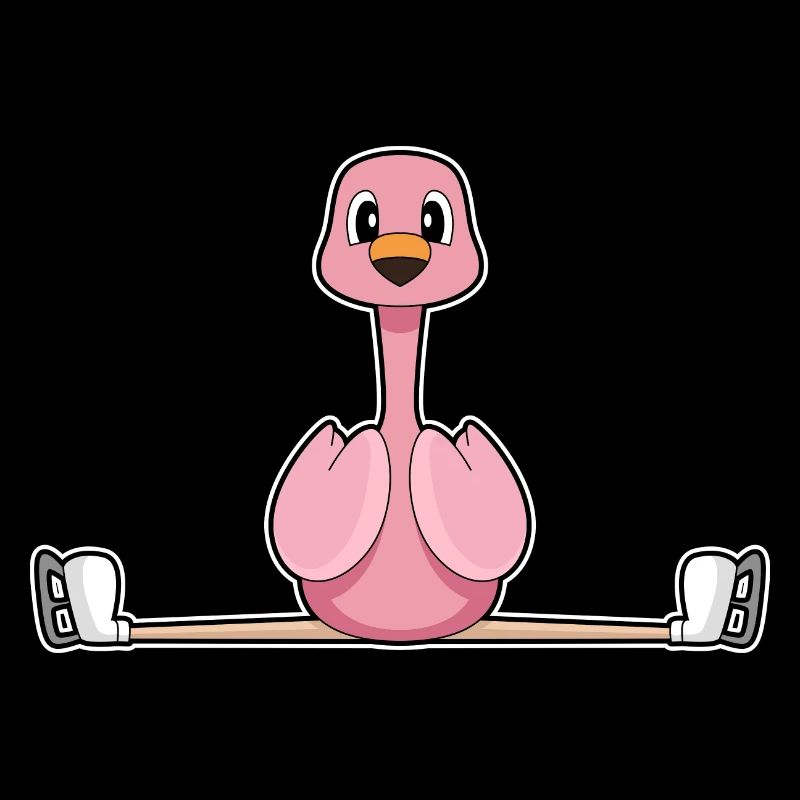 Flamingo patins à glace