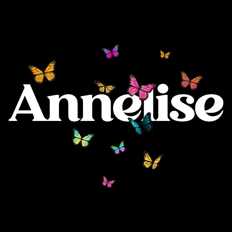 Schöner Mädchenname mit Schmetterlingen ANNELISE