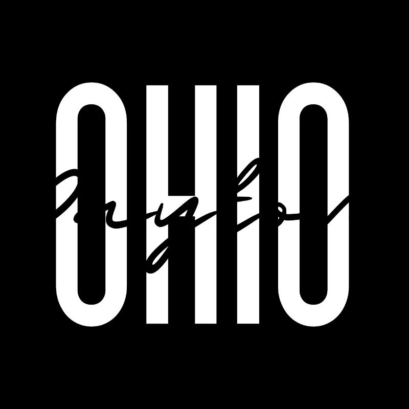 Ohio Script Overlay auf fetten Blockbuchstaben