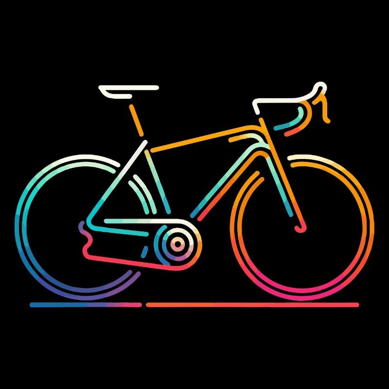 Dessin au trait de cyclisme vibrant