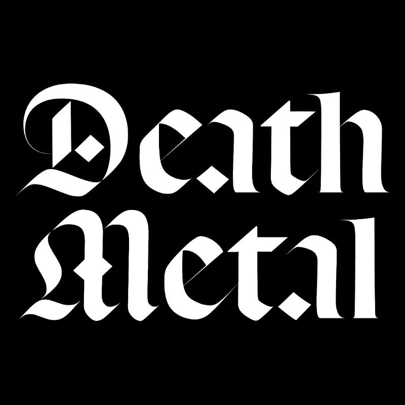 Gothic Metall Typografie Kunstdruck