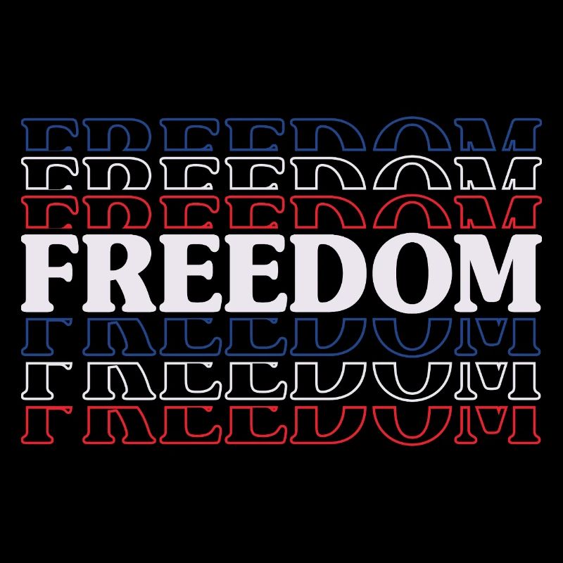 Freiheitsmotiv in kräftigen Farben