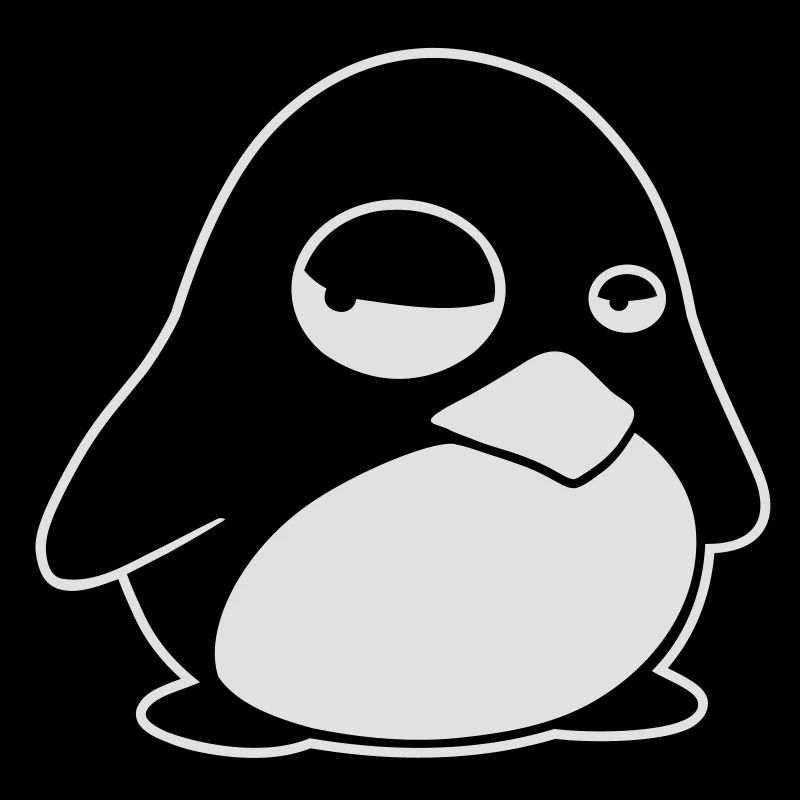 Mürrischer Tux – Lustiger Linux Pinguin für Nerds