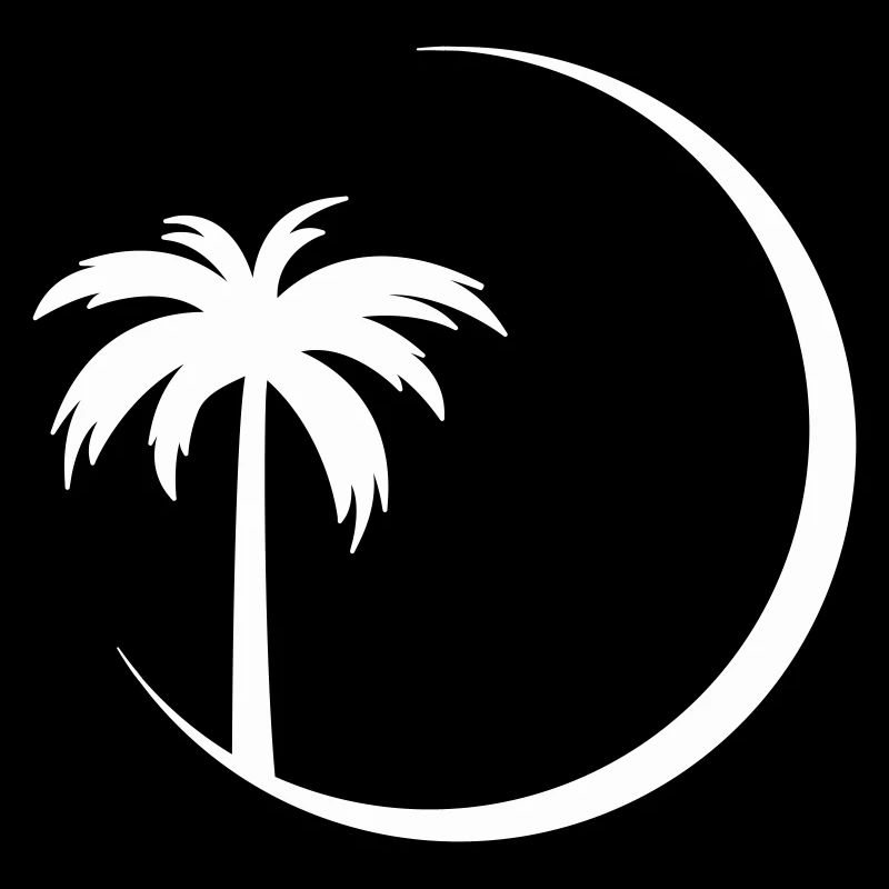 Palme im Kreis Silhouette