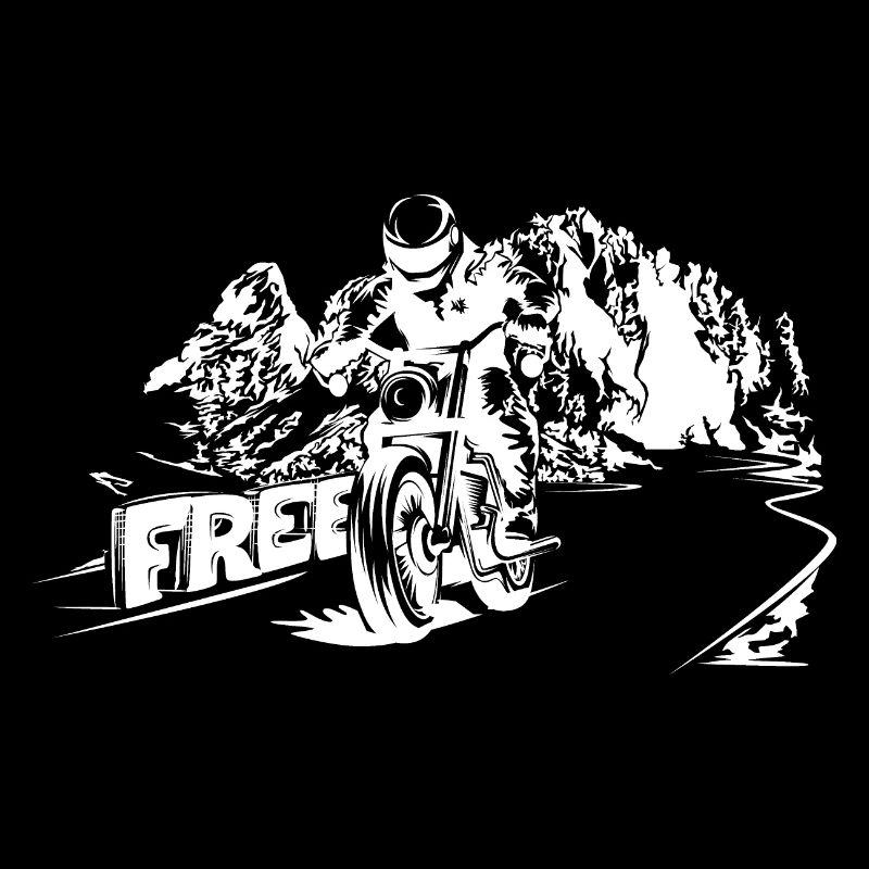 Motorcycle Mountains Dolomites Free Freedom Biker Logo