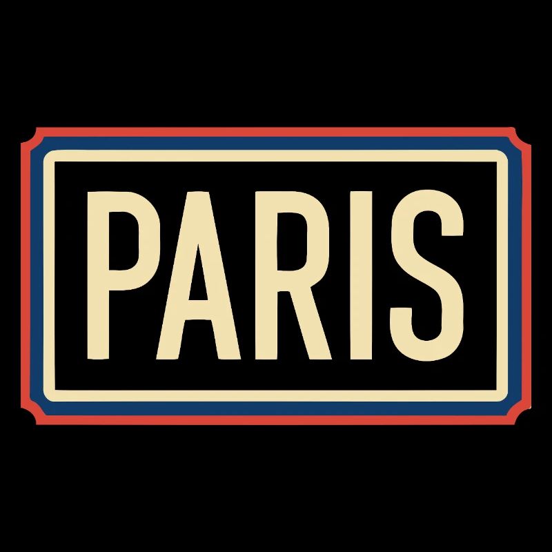 Pariser Retro-Abzeichen-Emblem