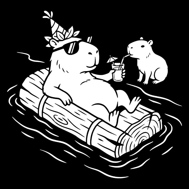 Capy Party on the Raft