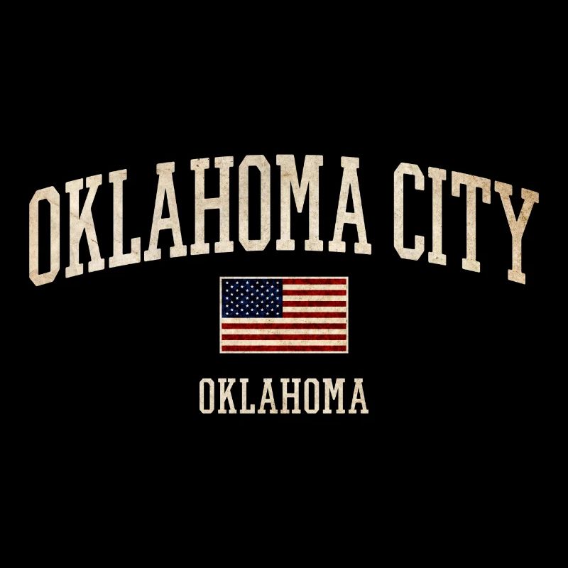 Style Drapeau Vintage d’Oklahoma City