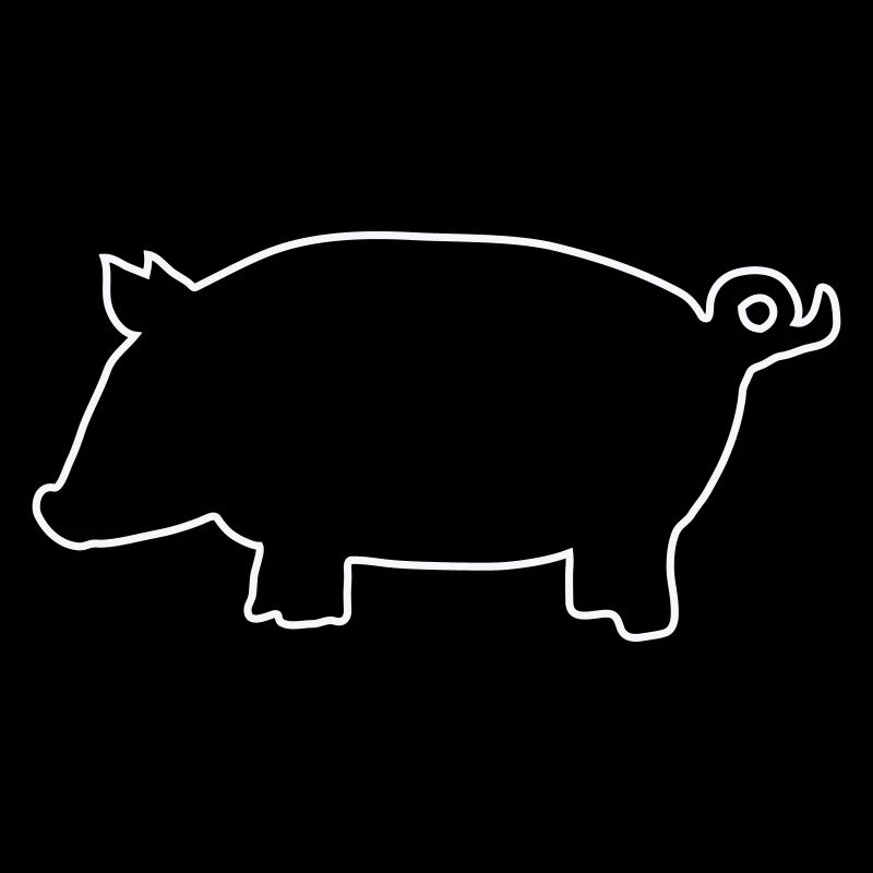 Silhouette de cochon minimaliste