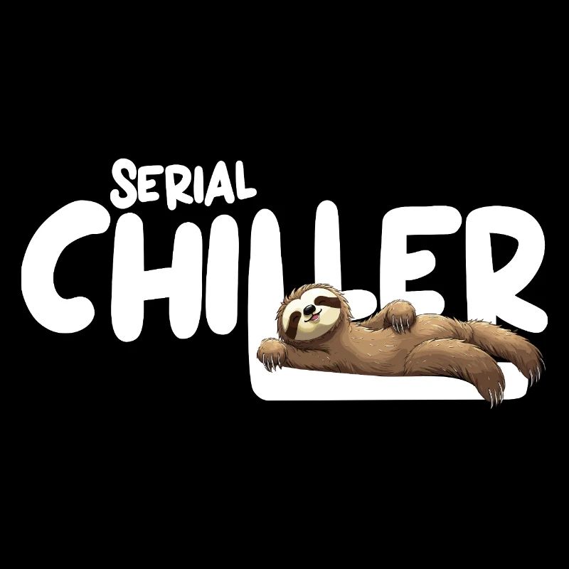 Sloth Serial Chiller – Funny Sloth Tee