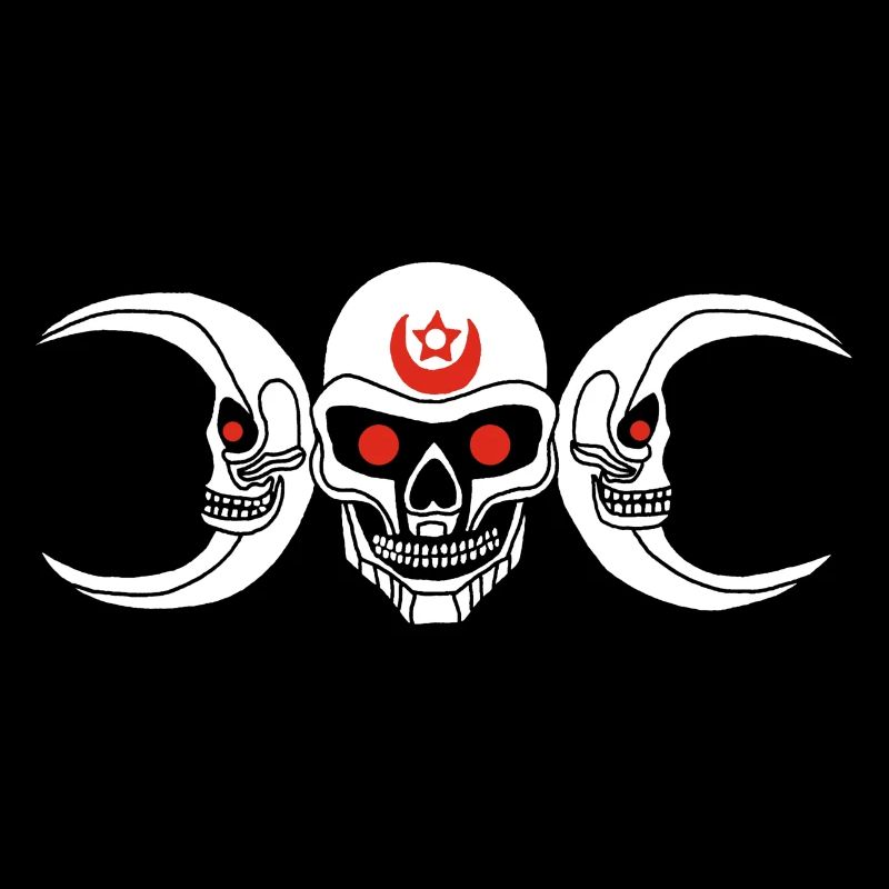 White Whimsical Skull