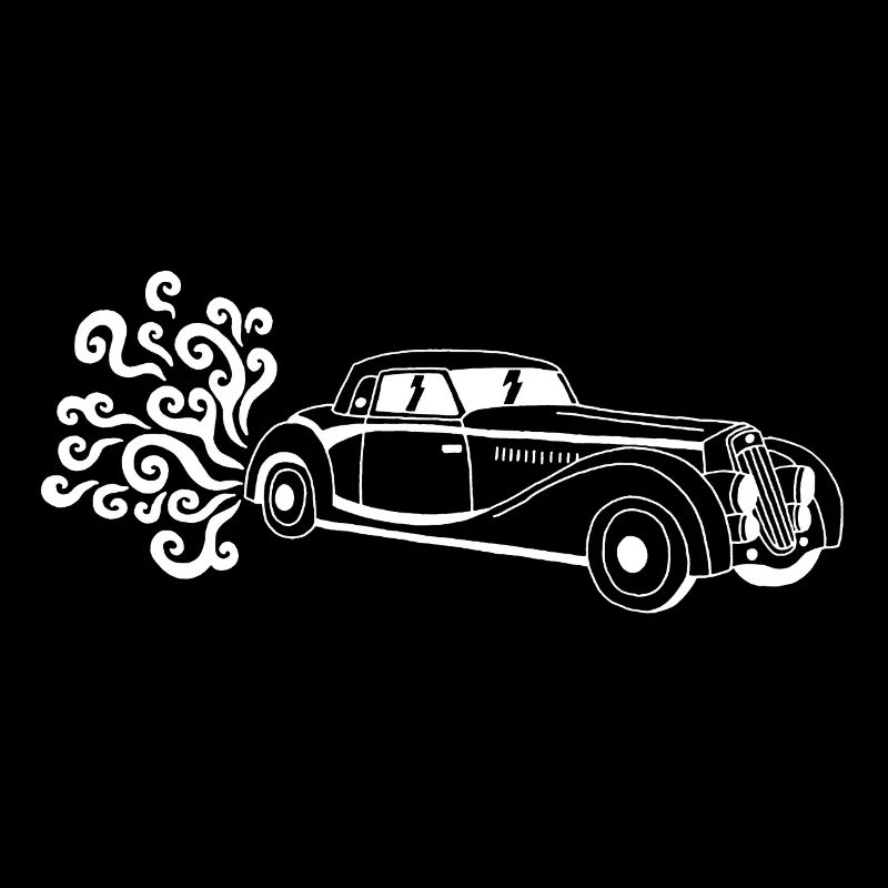 White vintage car