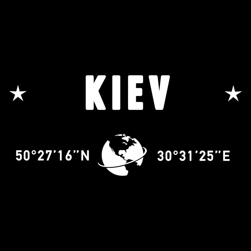 Kyiv Ukraine Coordinates Planet Earth White
