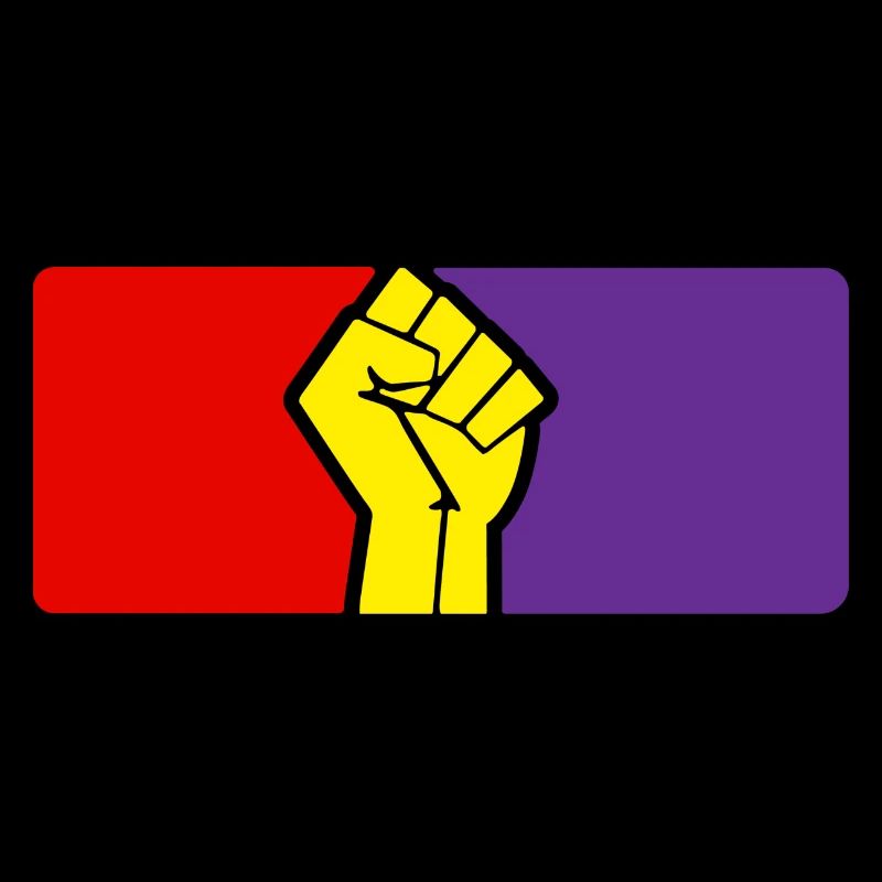 Drapeau et poing de la République espagnole
