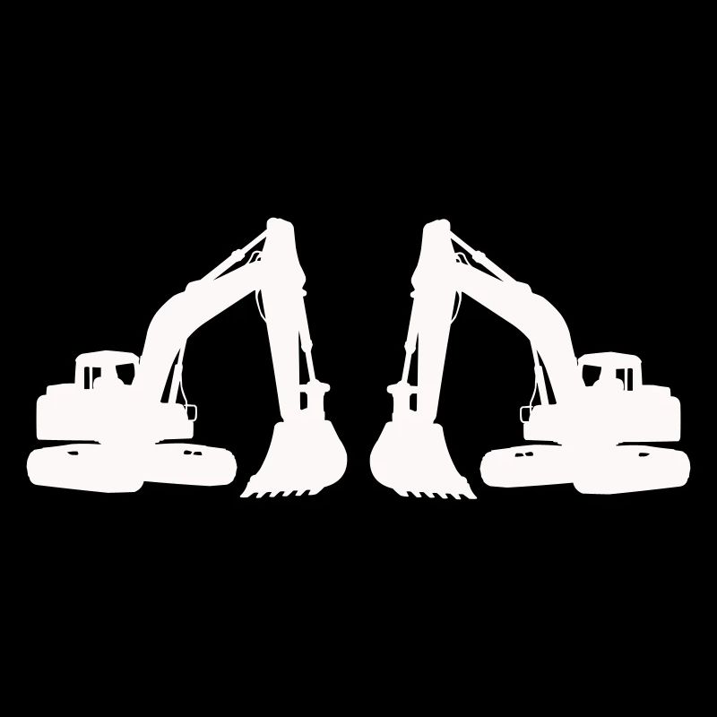 Doppel Bagger Silhouette