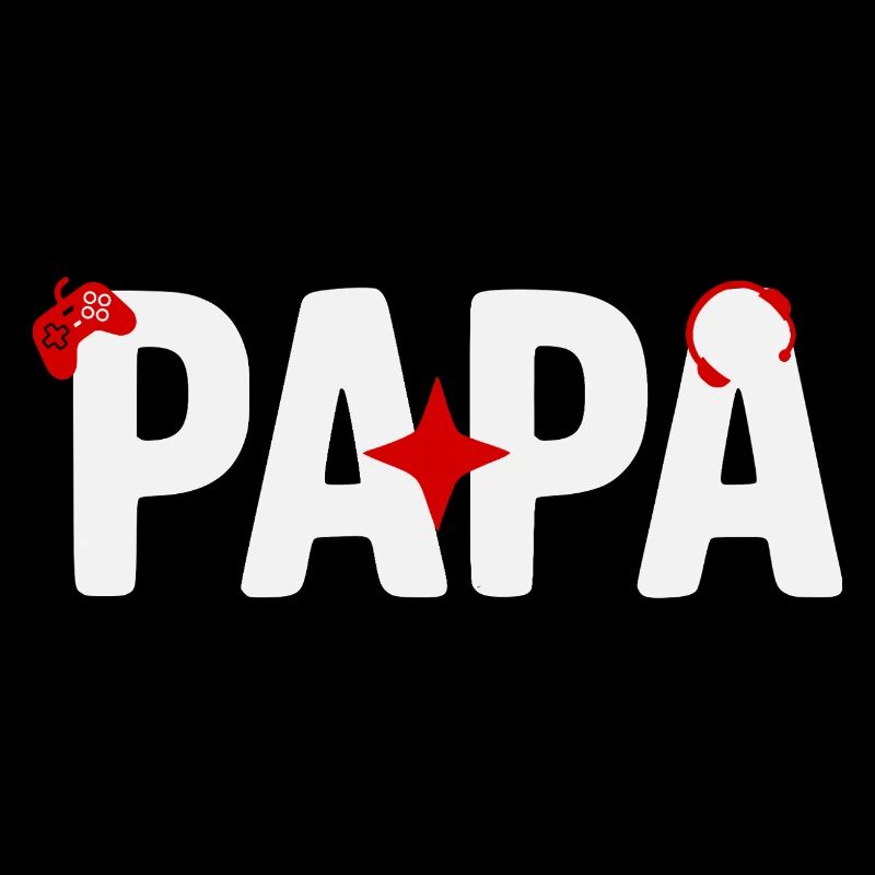 Papa Gamer mit Controller