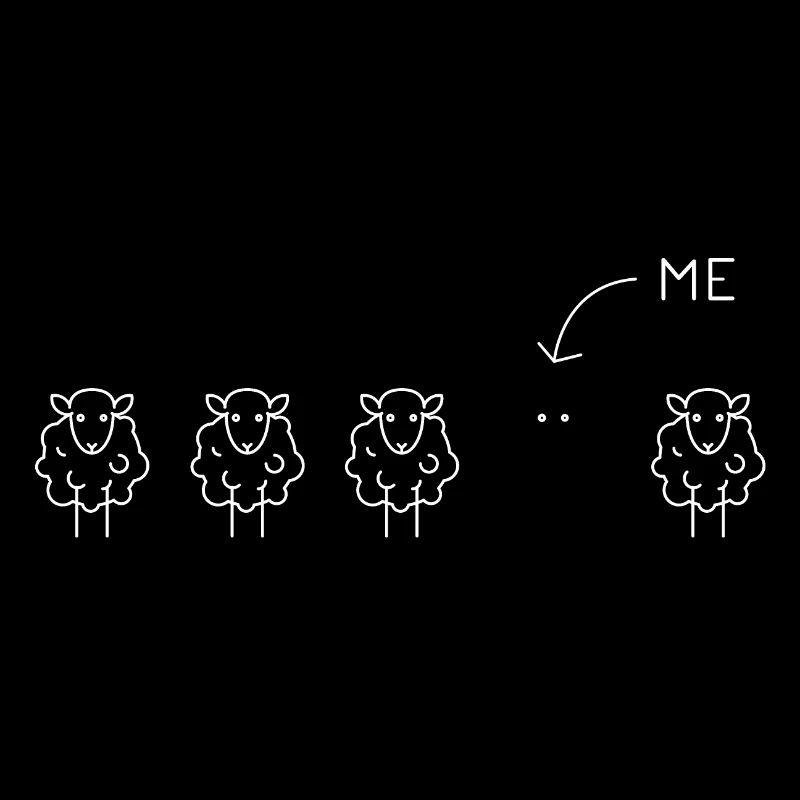 Déclaration drôle d’illustration de Black Sheep