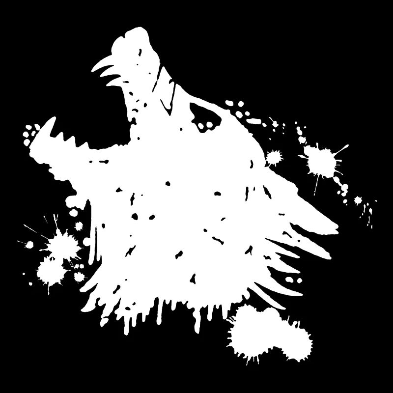 Weißer Wolf heult