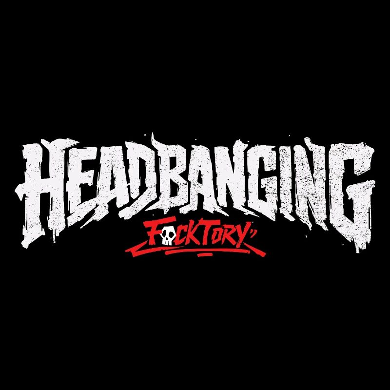 Logo de headbanging blanc