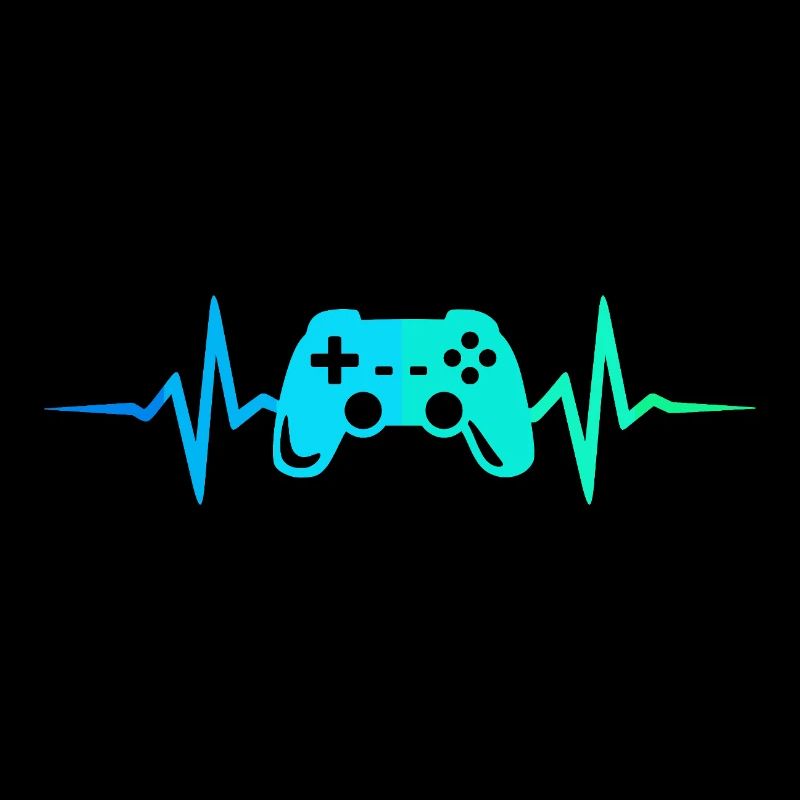 Gamer Herzschlag Gaming Controller Gamepad Zocker