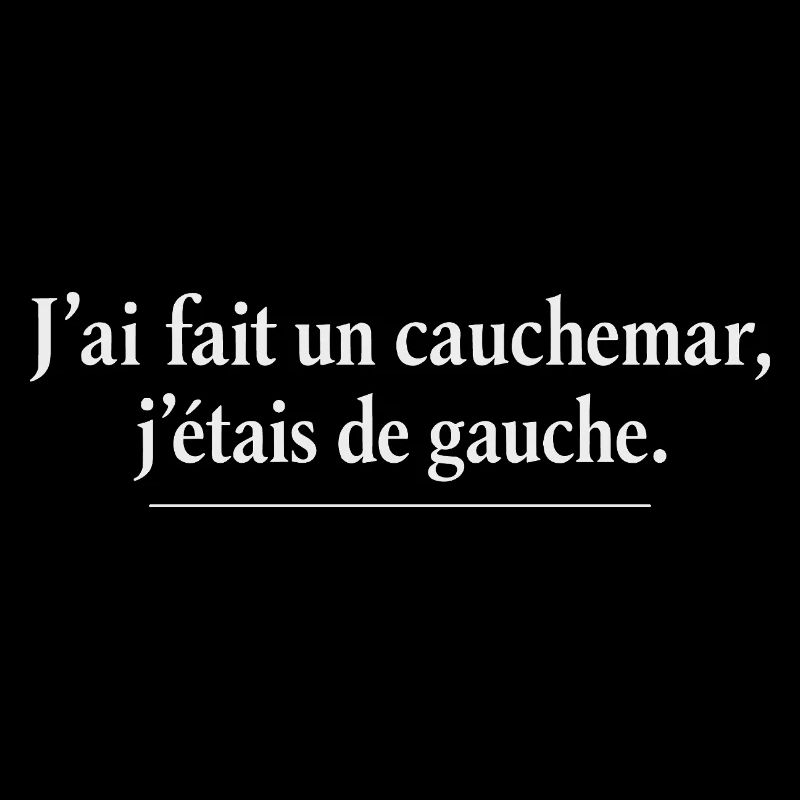 I had a nightmare, I was left-wing, humorous