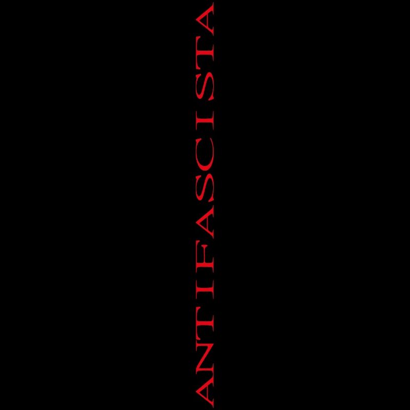 Lettrage antifasciste vertical (étiré)