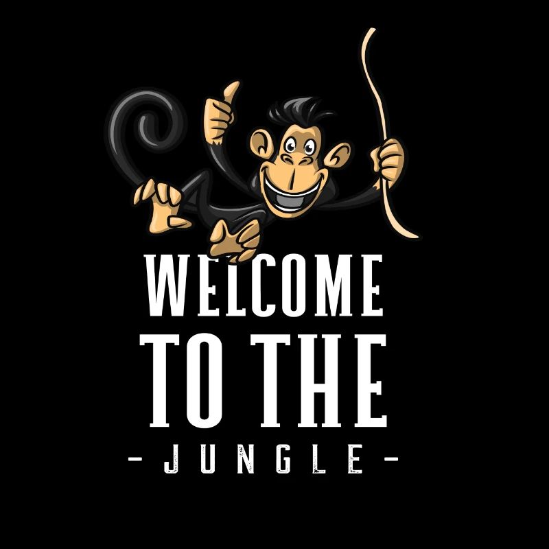Jungle Affe Willkommensdesign