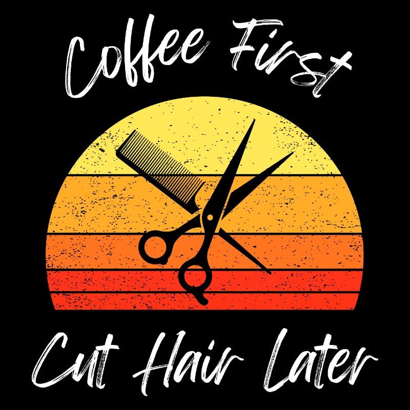 Vintage Sunset Coupe de Cheveux Design