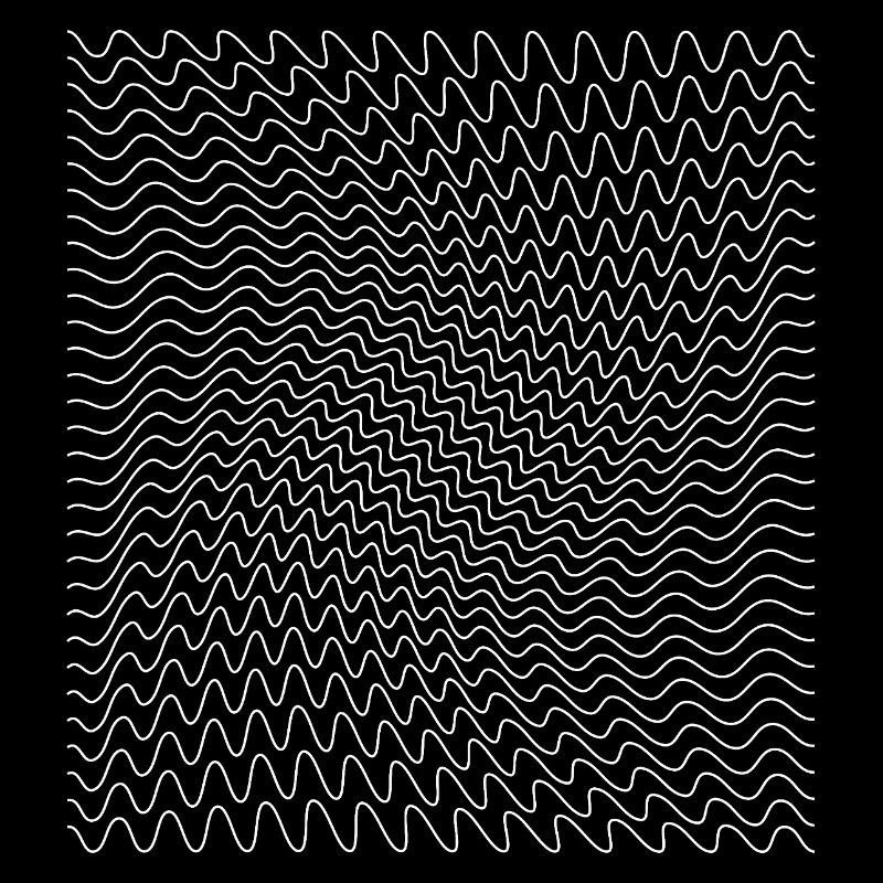 Impression d’illusion d’optique de ligne ondulée dynamique