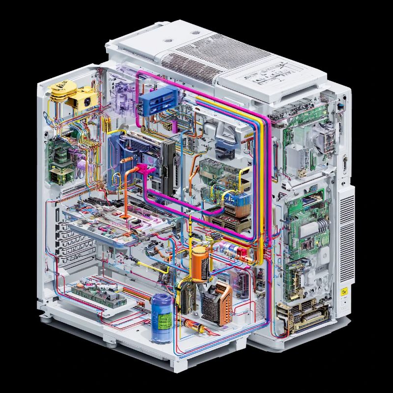 CAD Cable Art Color Streams Data Center
