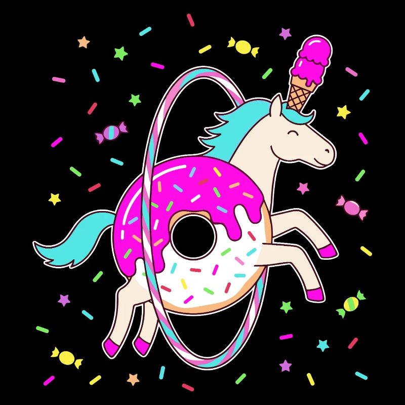 Süßer 6. Geburtstag Einhorn Donut