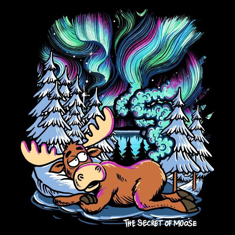 Northern Lights - Moose - Aurora Borealis