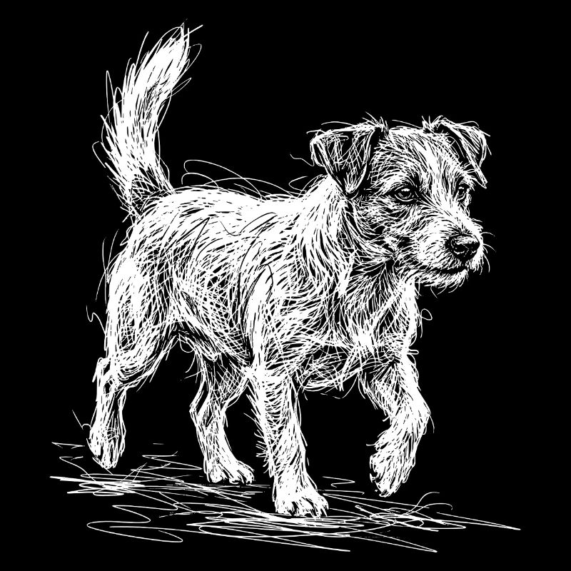 Jack Russell Terrier – Conception de chien de croquis