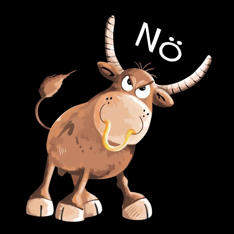 Nö Stier - Bulle- Kuh - Comic - Nein - Fun