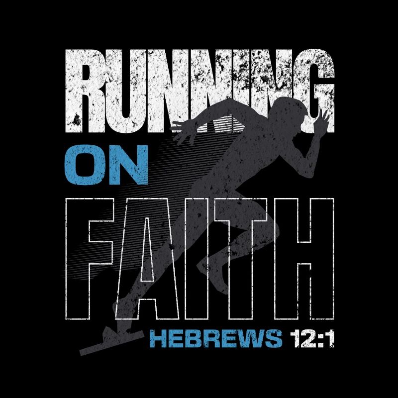 🏃‍♂️Blue "Running on Faith" Hebrews 12:1