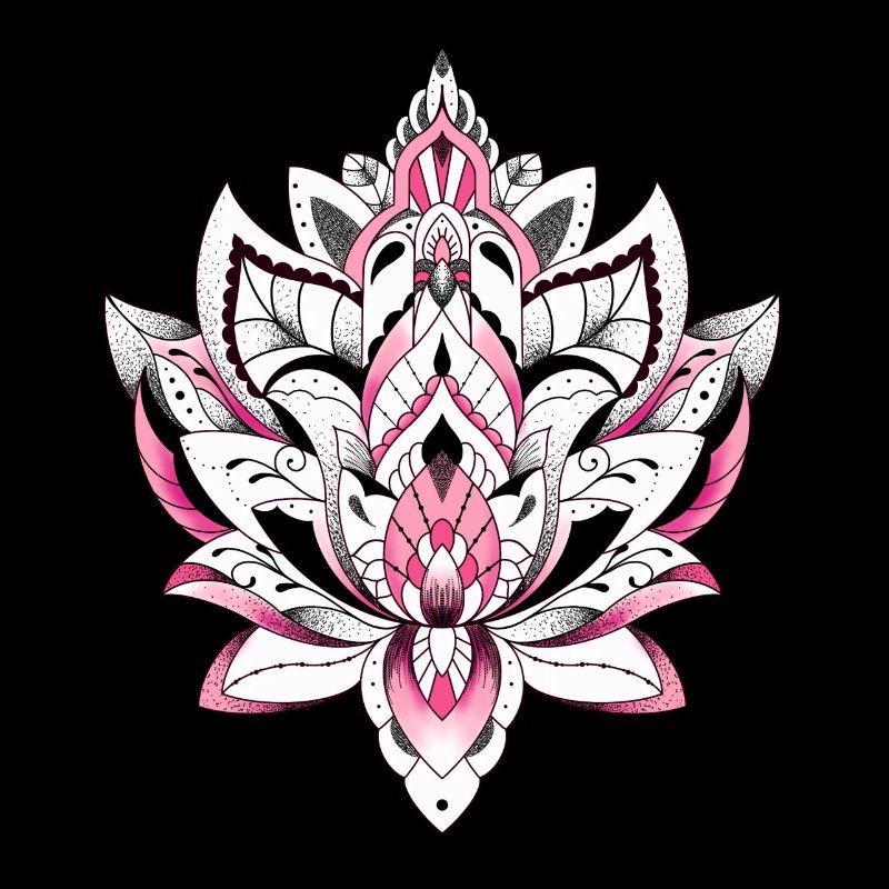 Lotus Mandala Rosa Farbe