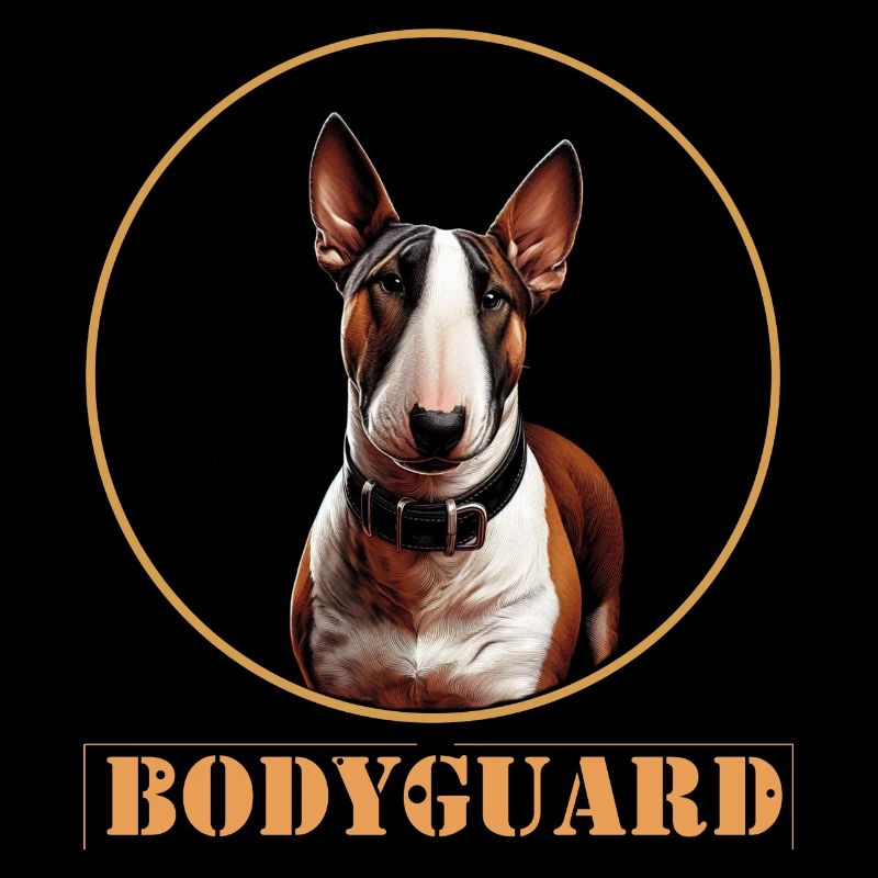 Bullterrier Hund Portrait Kreis