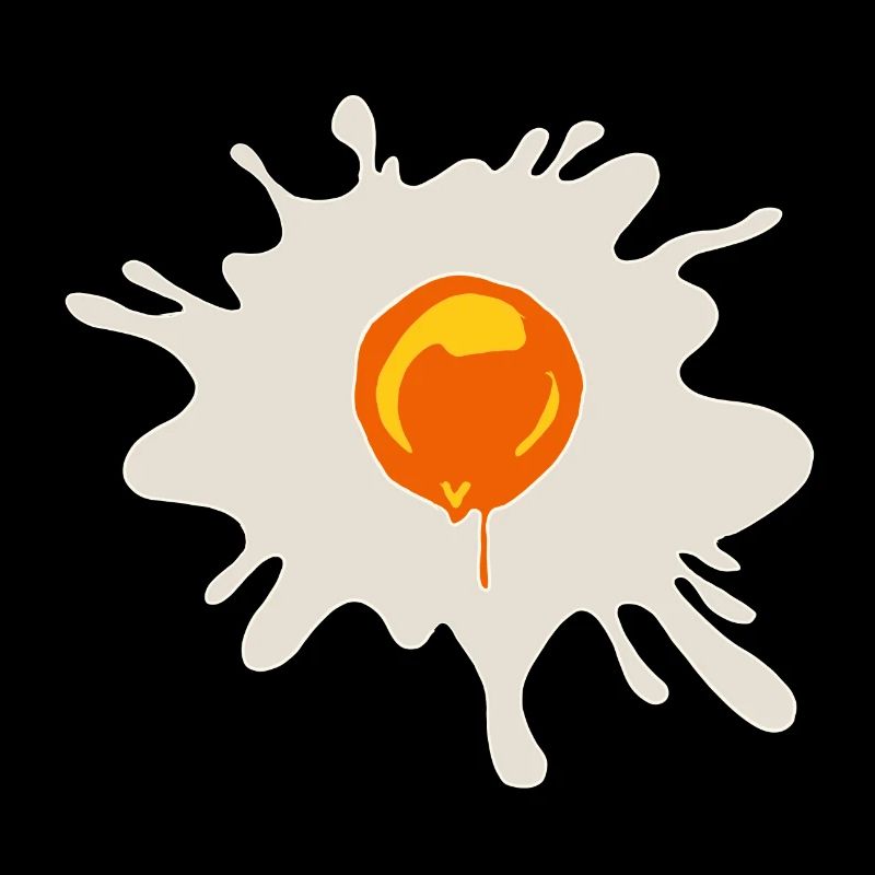 Orangener Farbklecks Tropfen Ei