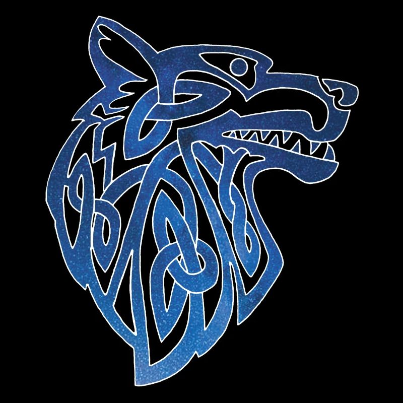 Wikingerwolf und Sternenhimmel